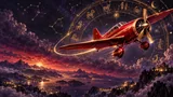 Aviator reimagined with golden zodiac symbols and a mystical night sky