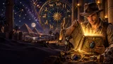 Book of Dead reimagined with golden zodiac symbols and a mystical night sky