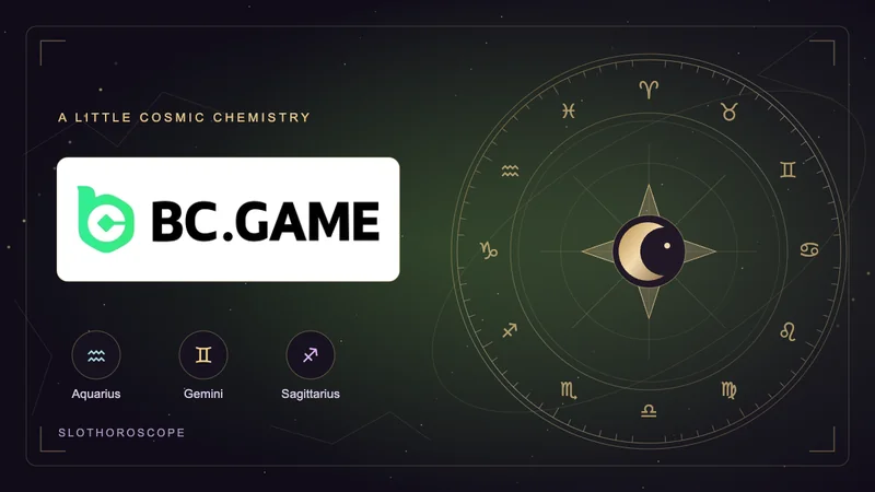 BC.GAME logo in a mystical zodiac frame
