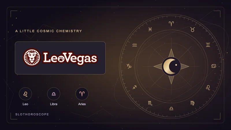 LeoVegas logo in a mystical zodiac frame