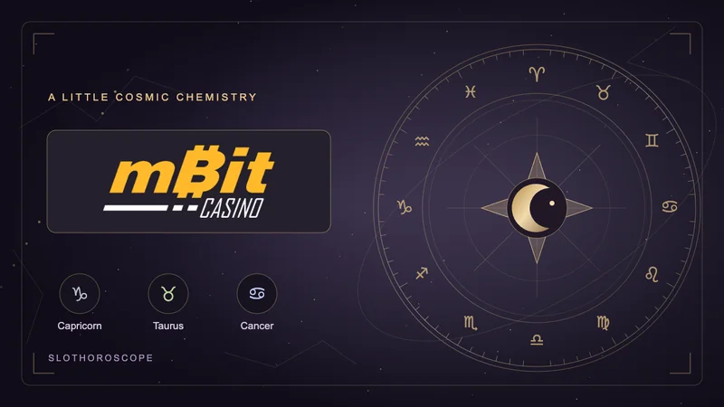 mBit Casino logo in a mystical zodiac frame