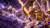 Gates of Olympus reimagined with golden zodiac symbols and a mystical night sky